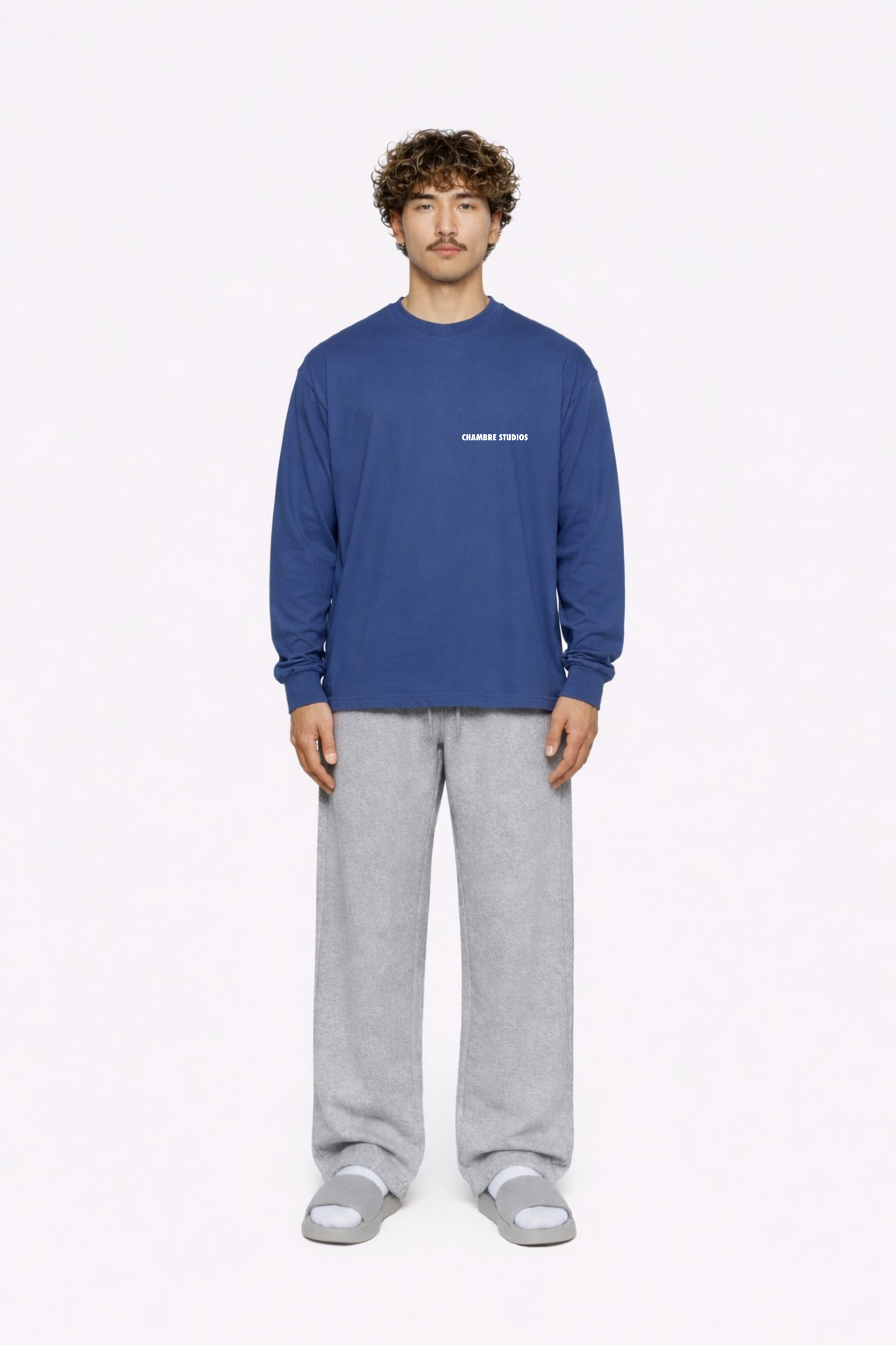 Chambre Logo LS T-Shirt Ensign Blue
