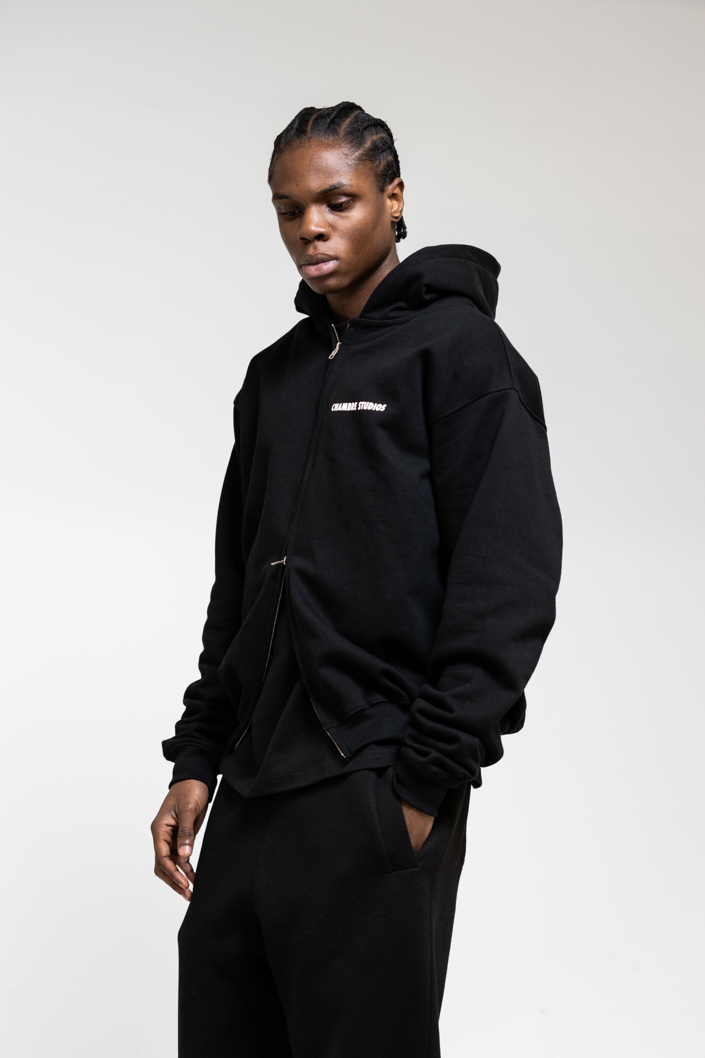 Chambre Logo Zip Black
