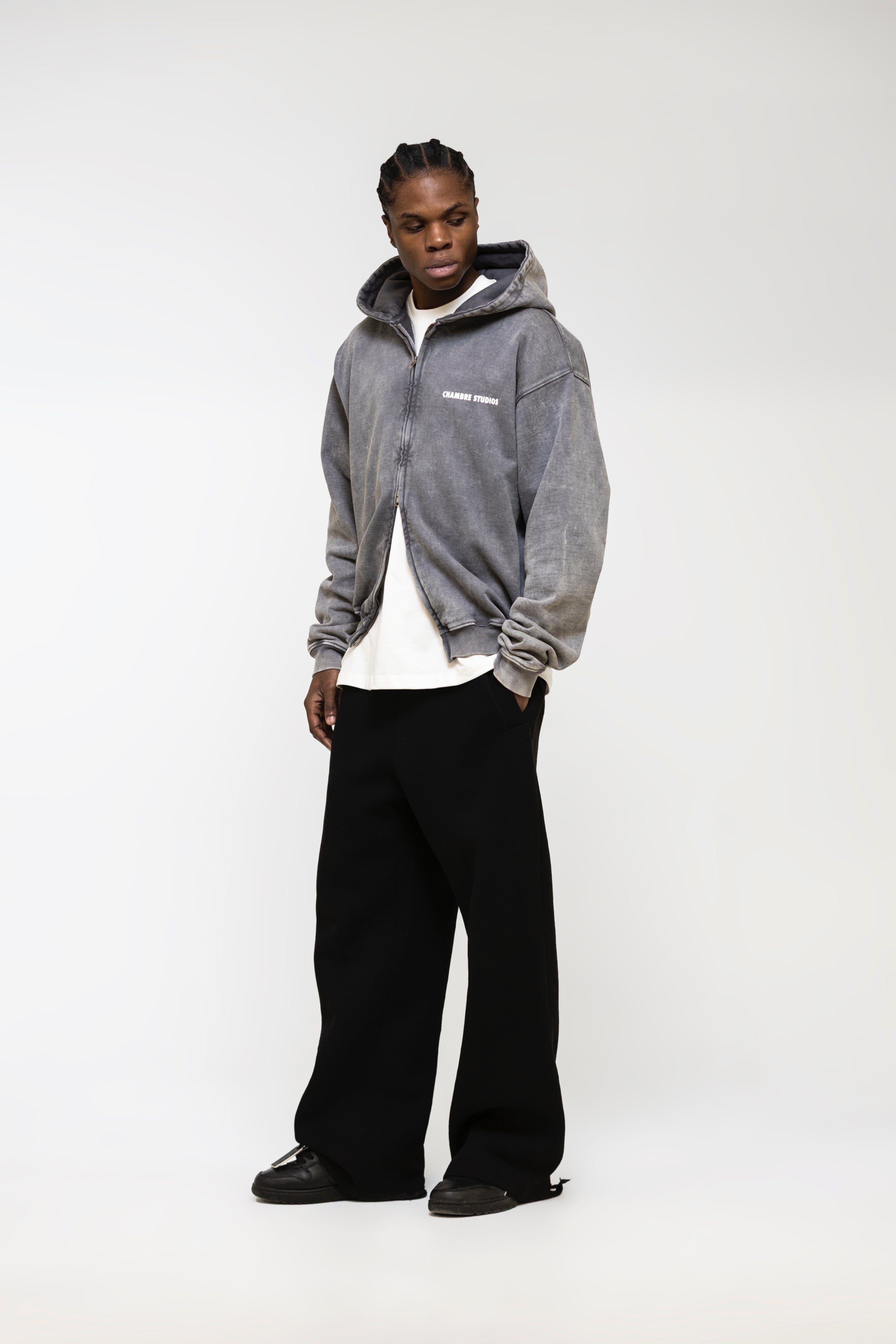 Chambre Logo Zip Acid Grey