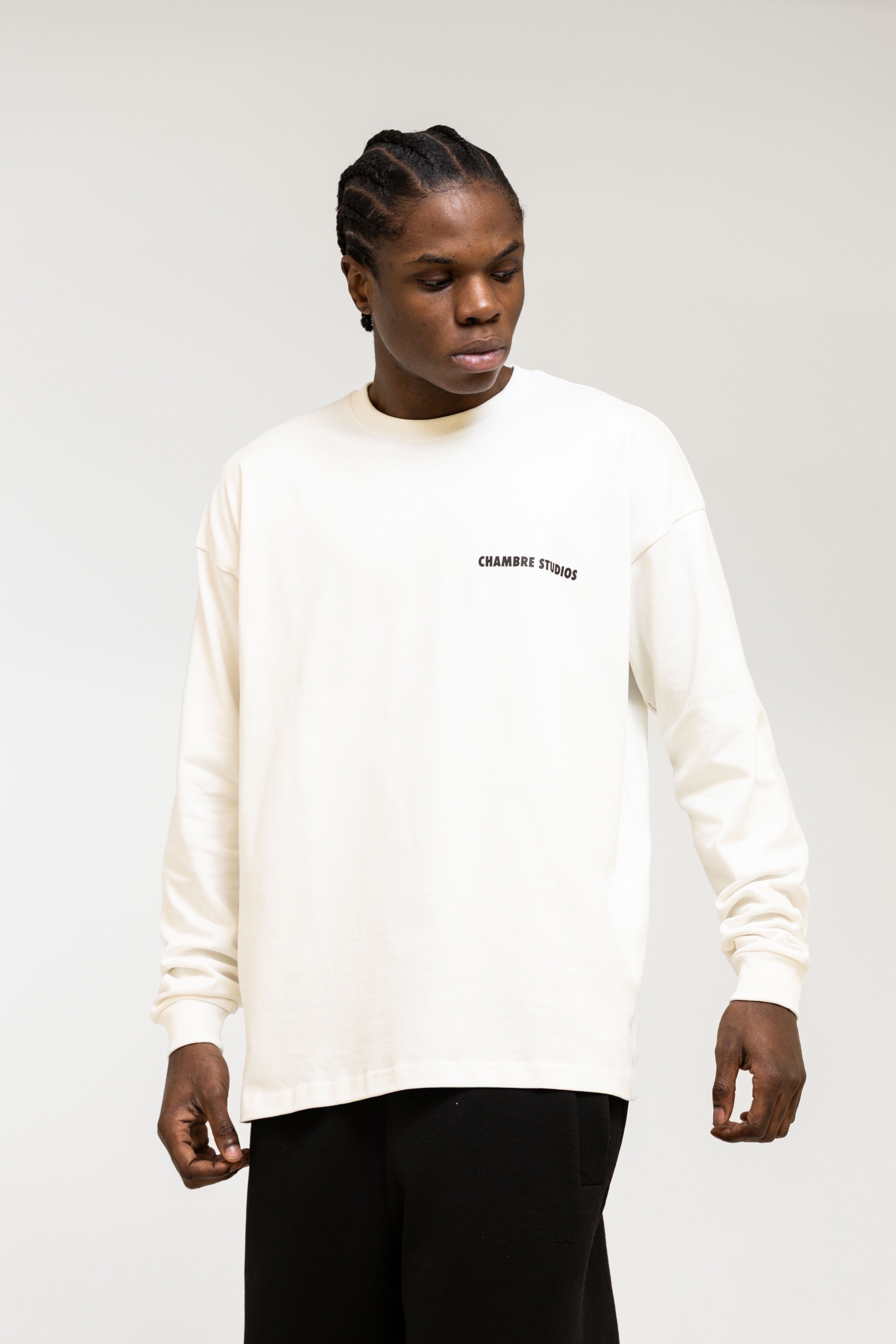 Chambre Logo LS T-Shirt White
